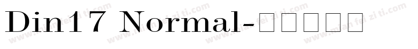Din17 Normal字体转换